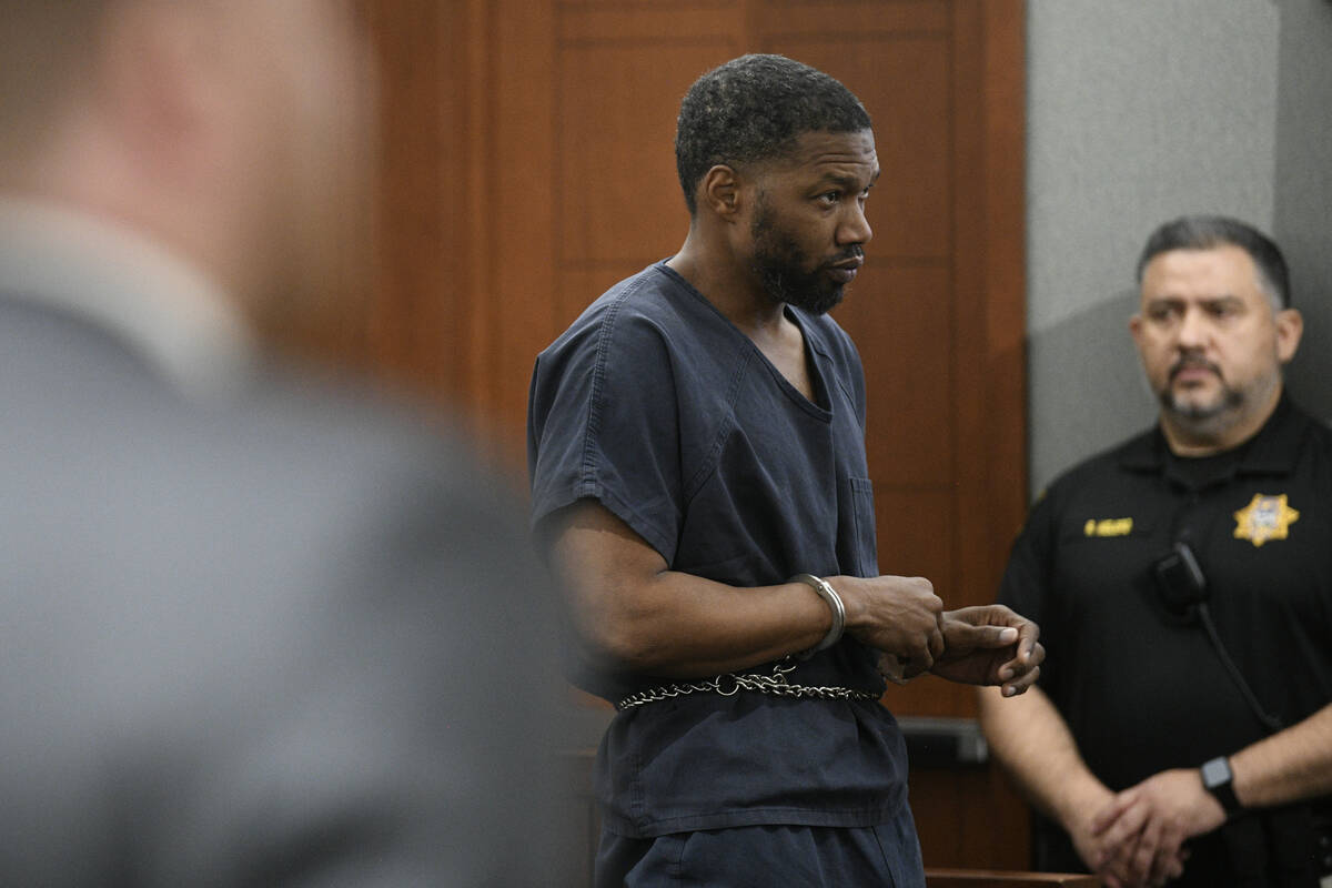 Antwone Washington appears for his arraignment Wednesday, December 18, 2024, in Las Vegas. Wash ...