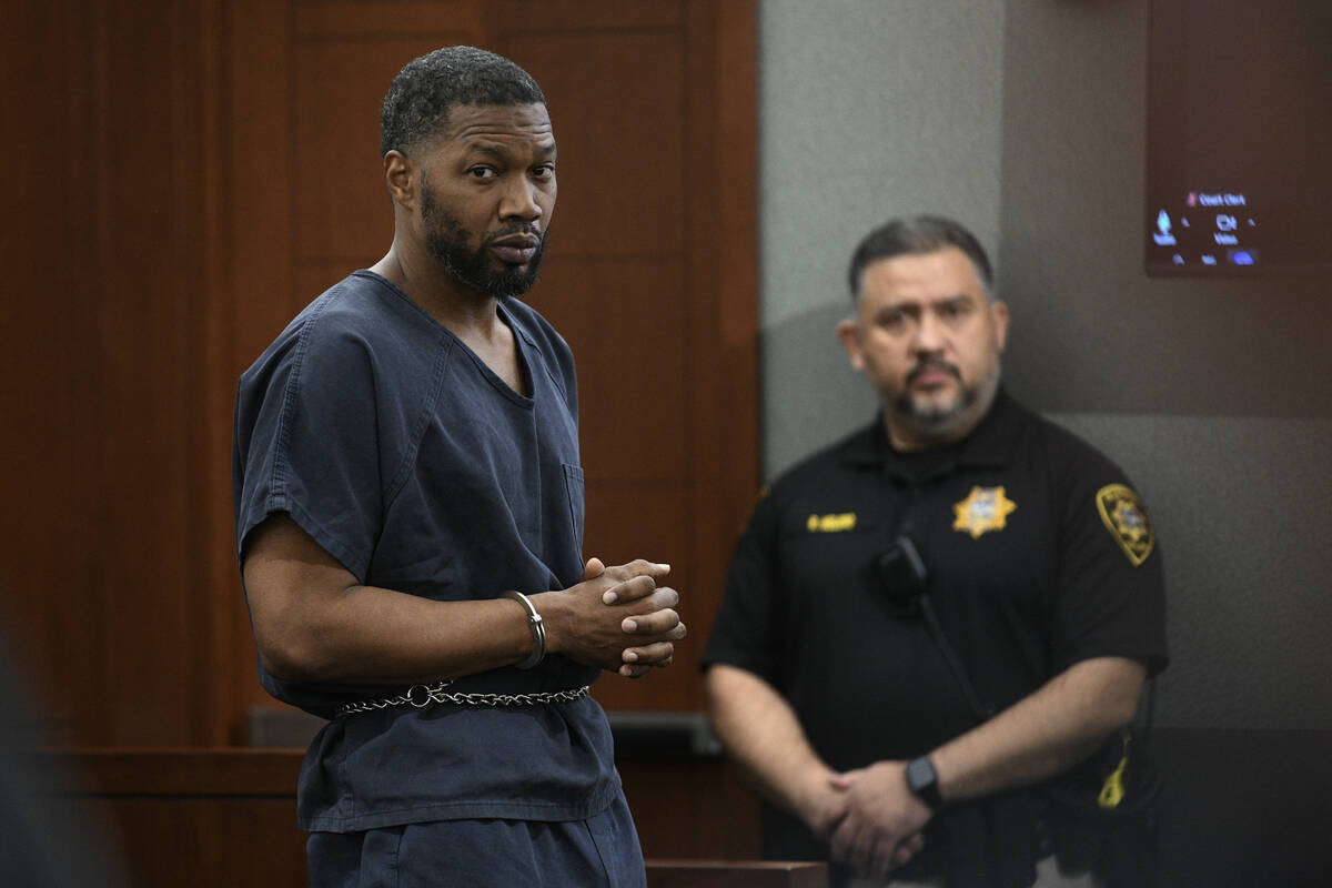 Antwone Washington appears for his arraignment Wednesday, December 18, 2024, in Las Vegas. Was ...