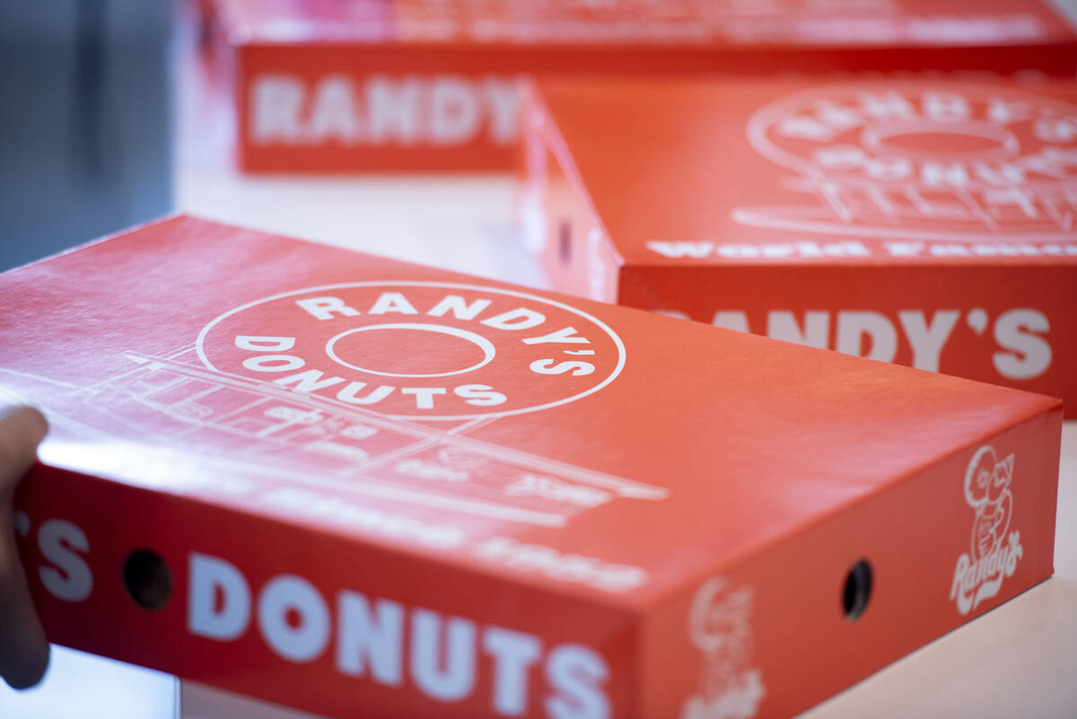 Randy's Donuts, originally from Inglewood, California, has opened its fourth Las Vegas Valley l ...