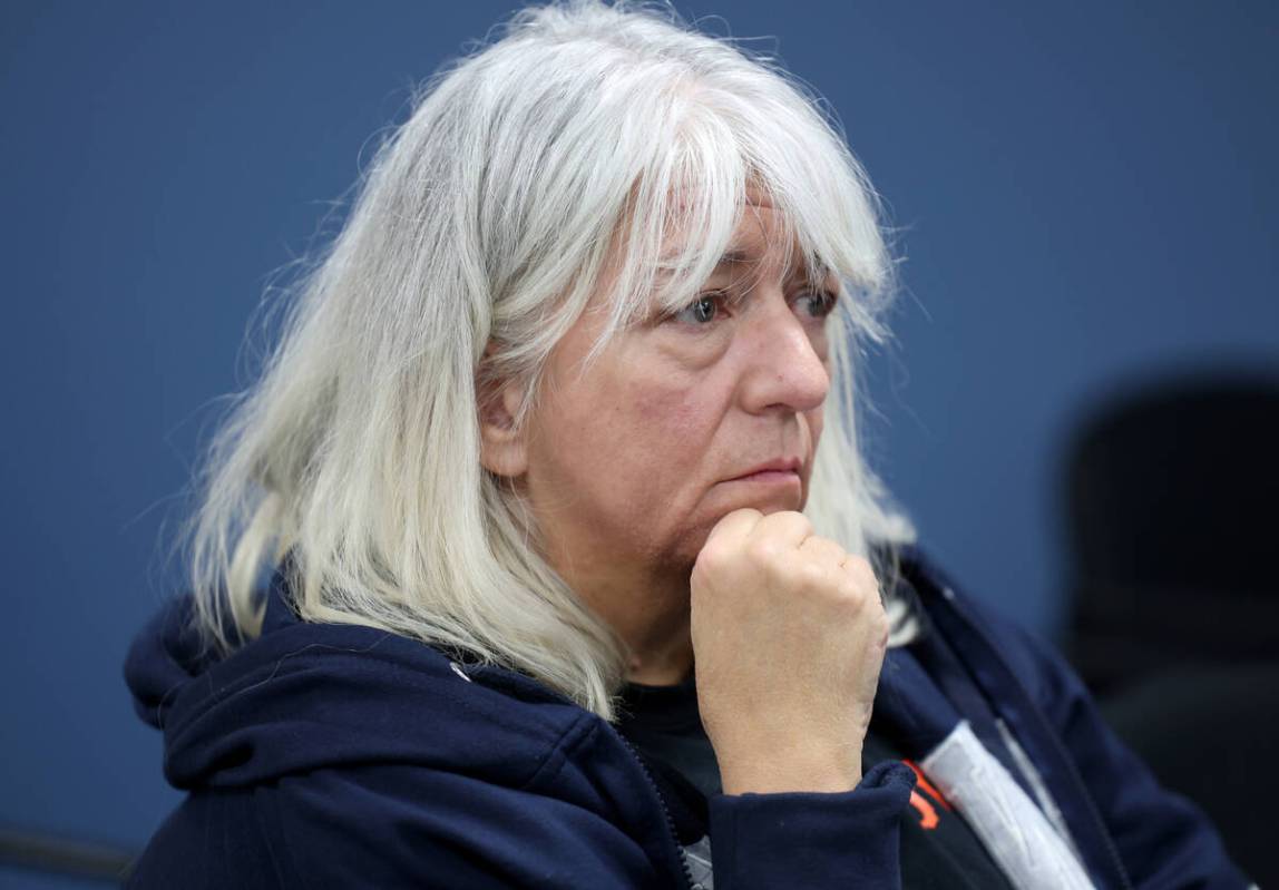 Lori Wrobel listens during a Board of State Prison Commissioners meeting at Nevada State Busine ...