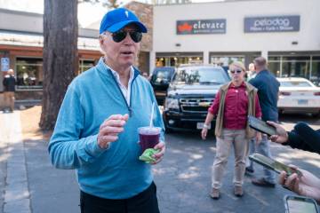 President Joe Biden speaks with reporters. (AP Photo/Evan Vucci)