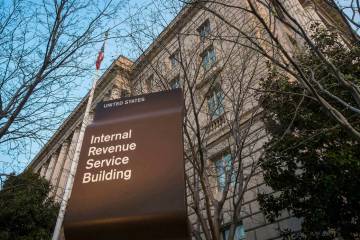 This April 13, 2014, file photo shows the Internal Revenue Service (IRS) headquarters building ...