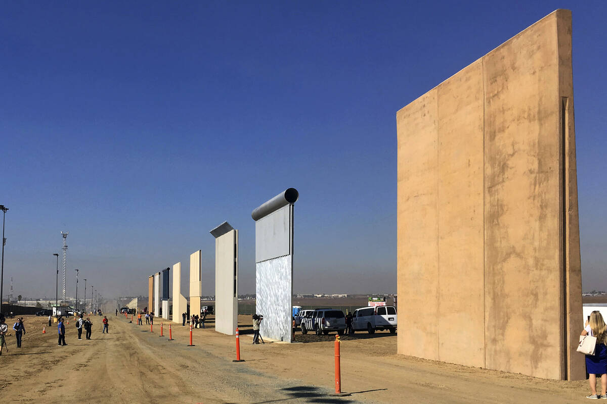 Prototypes of border walls in San Diego. (AP Photo/Elliott Spagat, File)