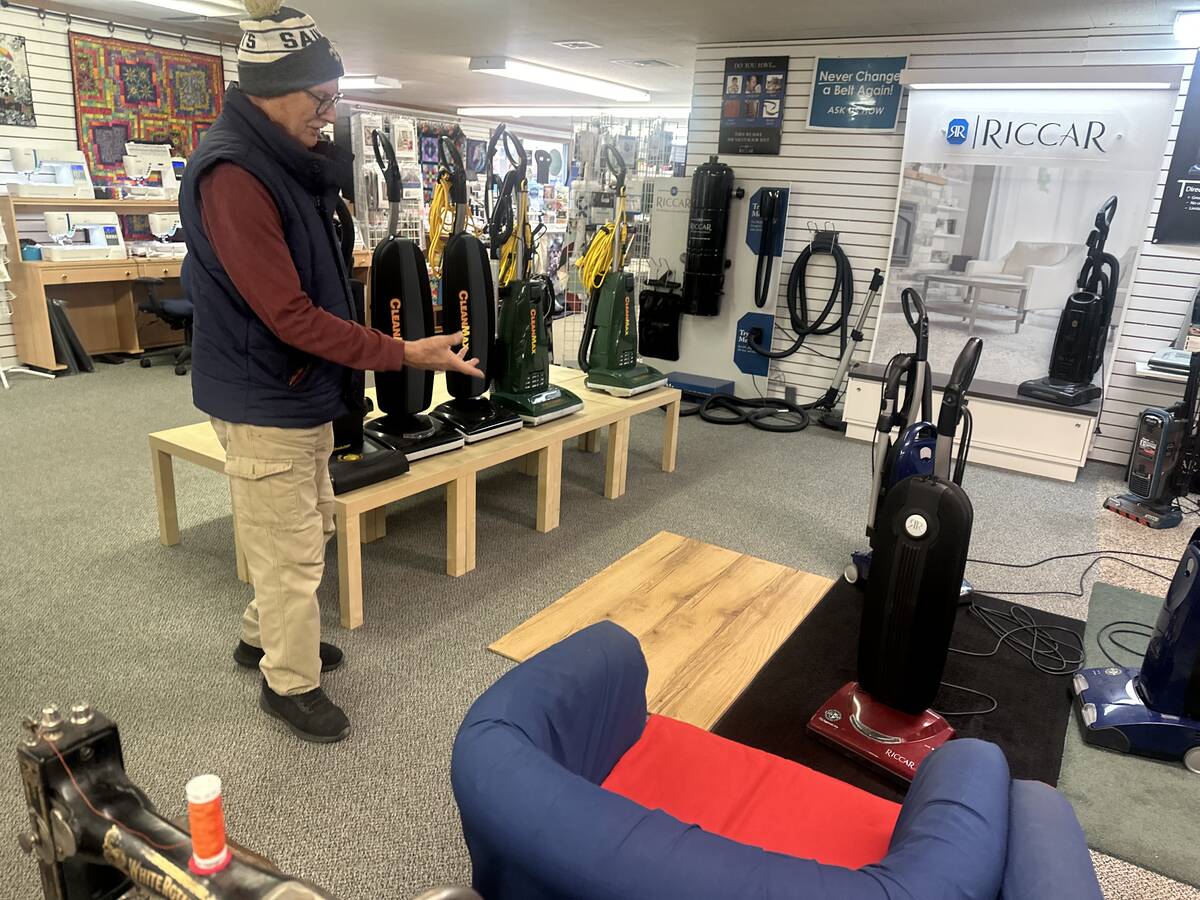 George Katsilometes selects a new vacuum at Jones Sew & Vac in Pocatello, Idaho, on Monday, Dec ...