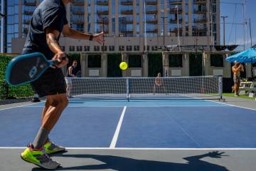 Pickleball players. (Brandon Bell/Getty Images/TNS)