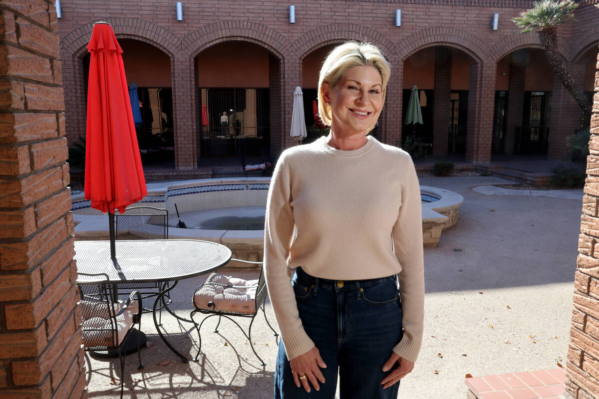 Clark County Commissioner-elect April Becker poses for a photo at the Las Vegas Review-Journal ...