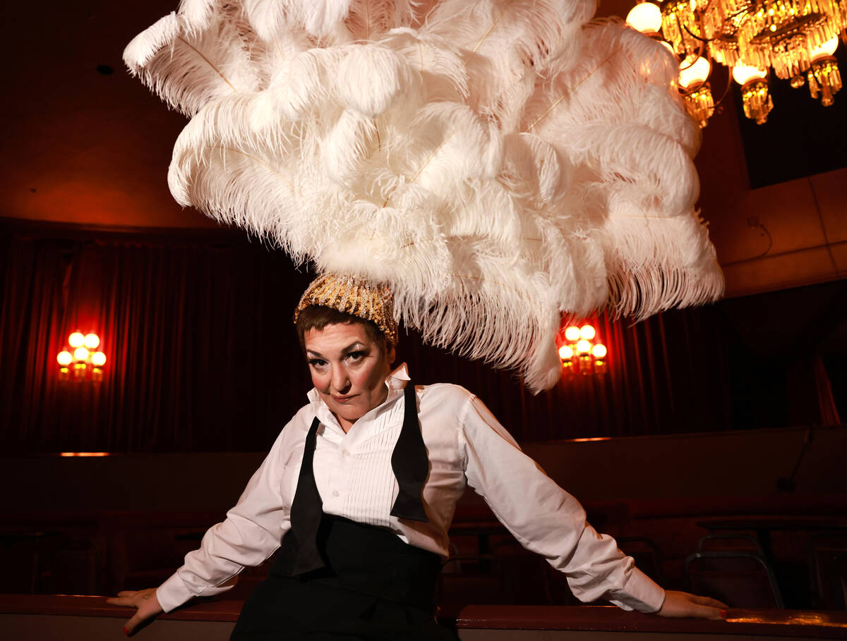 Amy “Miss Behave” Saunders poses for a photo in the Plaza Showroom in downtown La ...