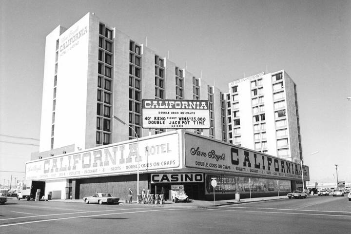 The California hotel-casino is pictured in January 1977. The property opened on New Year's Day ...