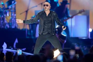 Pitbull performs on the first night of the 2022 iHeartRadio Music Festival, Friday, Sept. 23, 2 ...