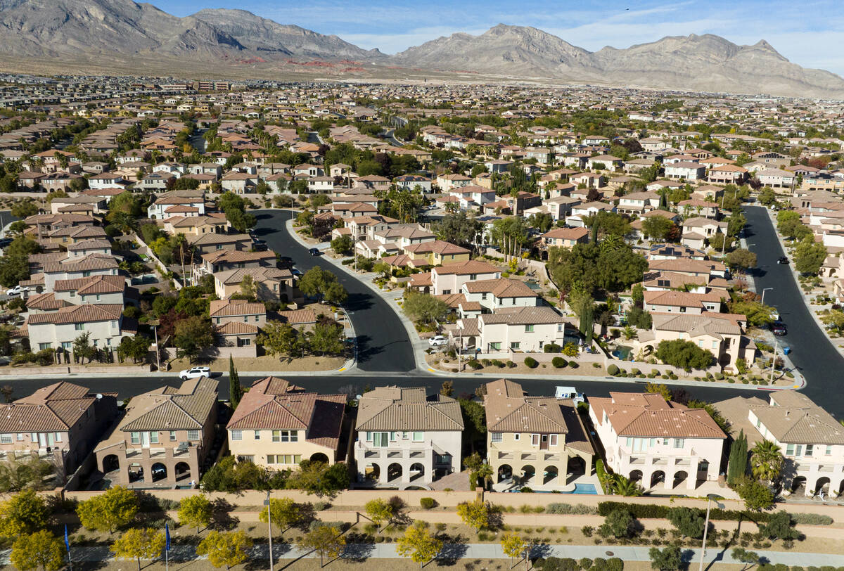 A Summerlin neighborhood where MHA Nation Chairman Mark Fox bought a house is seen Wednesday, N ...