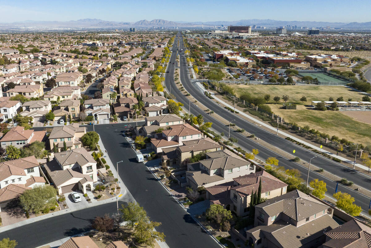 A Summerlin neighborhood where MHA Nation Chairman Mark Fox bought a house is seen Wednesday, N ...