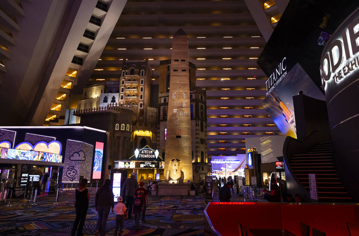 A view of the showroom area at the Luxor is seen on Wednesday, Dec. 11, 2024, in Las Vegas. (Ch ...