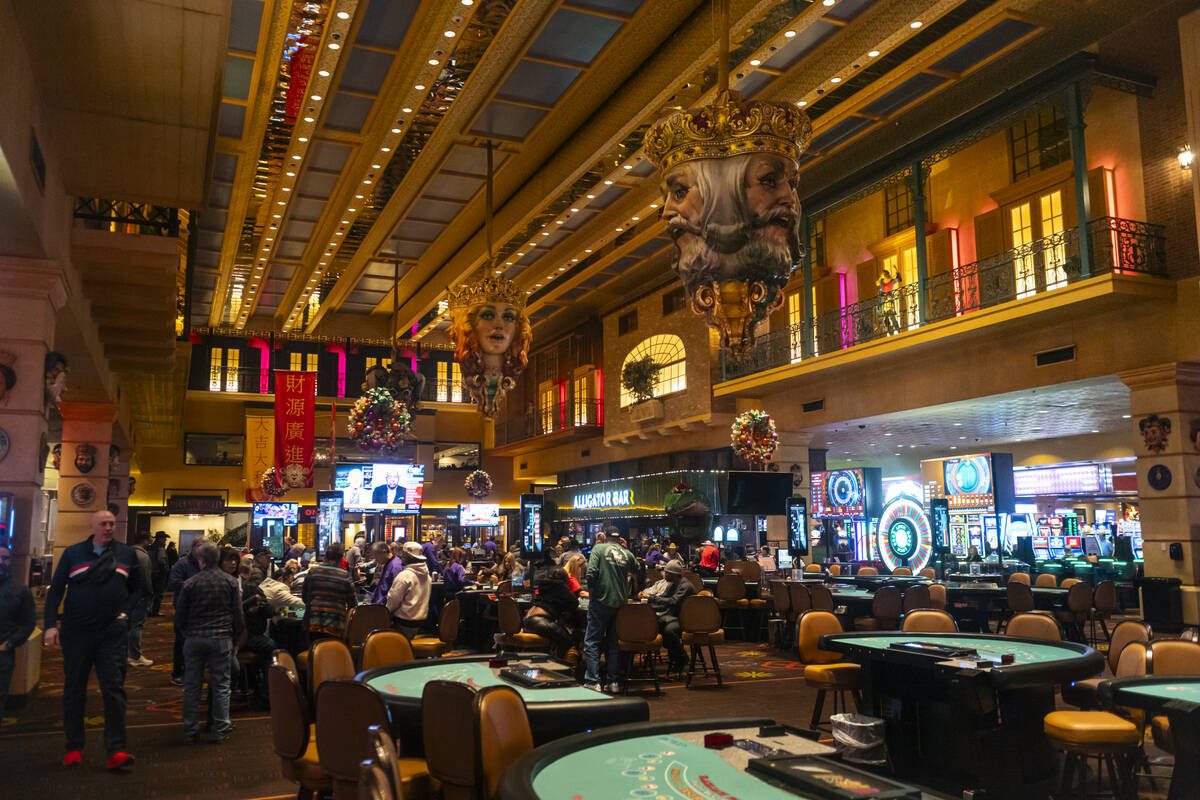 Interior decor around the table games area is seen at The Orleans on Wednesday, Dec. 11, 2024, ...