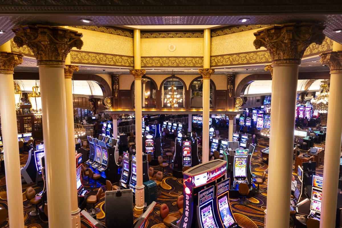 A view of the casino floor at Main Street Station, adorned with vintage relics, is seen on Wedn ...