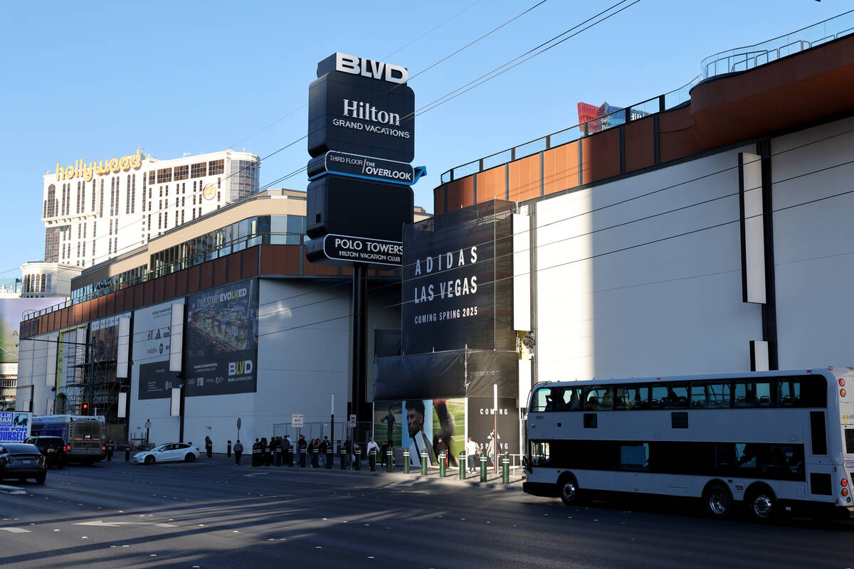 BLVD retail center is shown on the Strip in Las Vegas at the site of the former Hawaiian Market ...