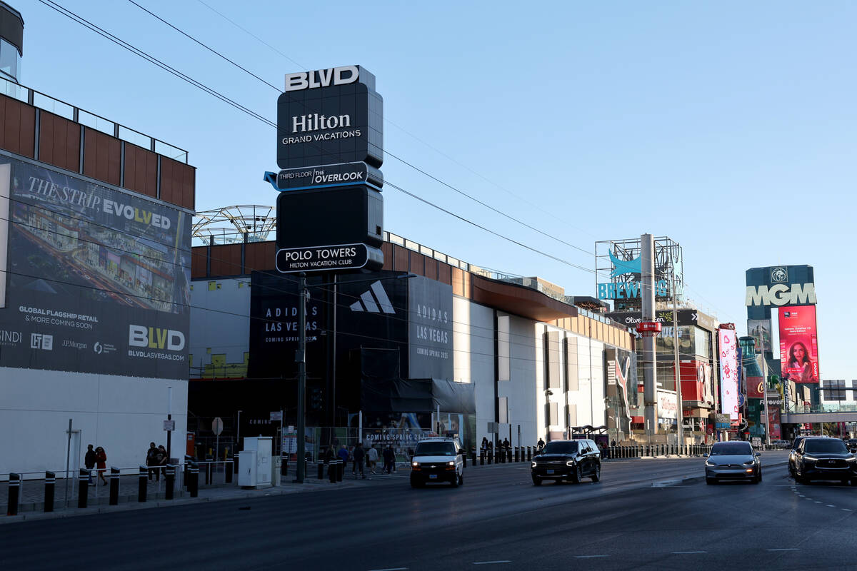 BLVD retail center is shown on the Strip in Las Vegas at the site of the former Hawaiian Market ...