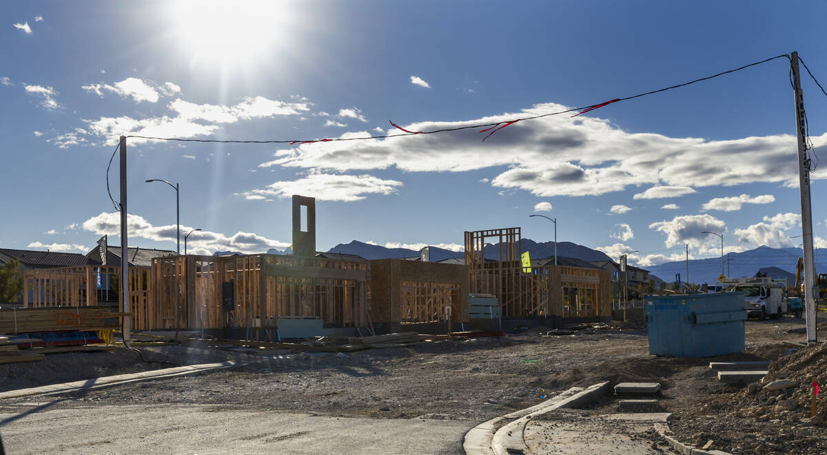 Homes within the new Citrine development continue to be built about Skye Canyon on Tuesday, Jan ...