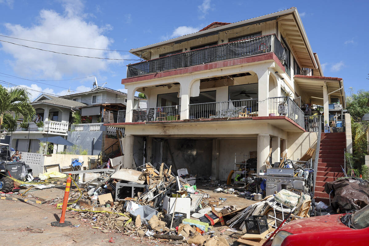 A view of the home where a New Year's Eve fireworks explosion killed and injured people, Wednes ...