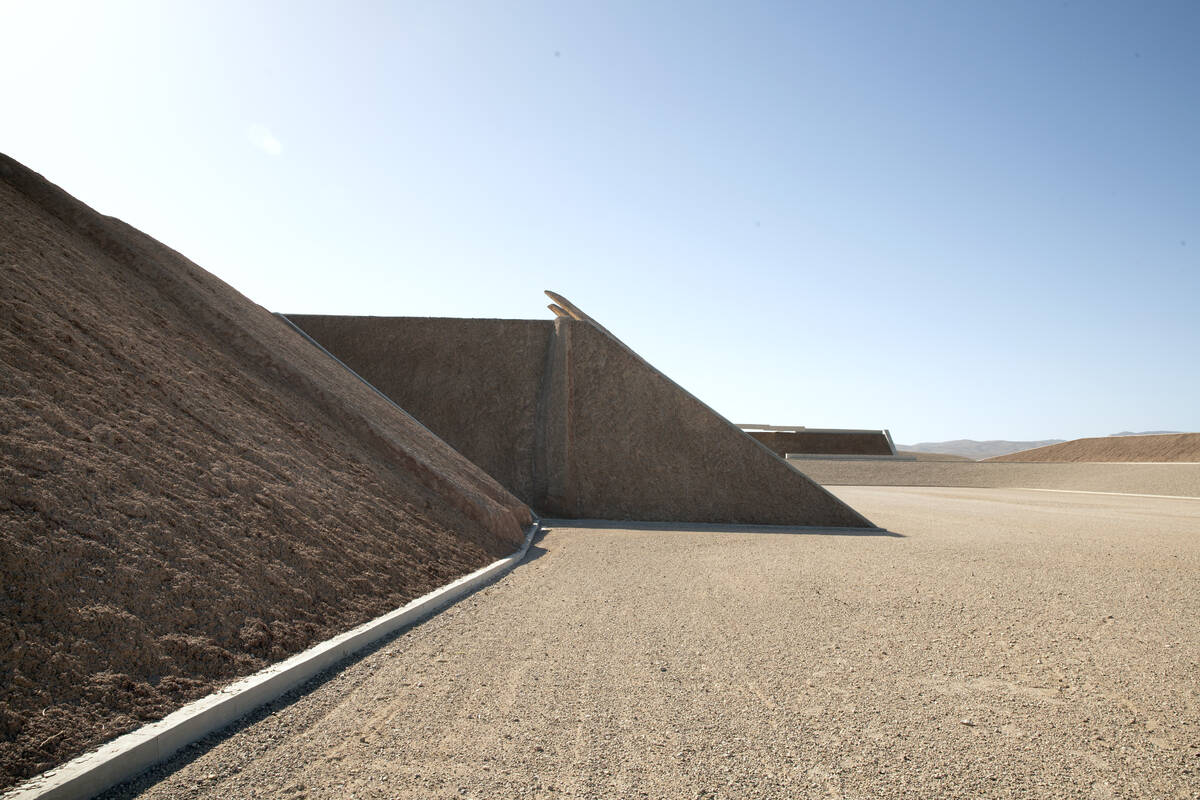 This is an undated photo of a portion of “City,” the land art sculpture by Michae ...