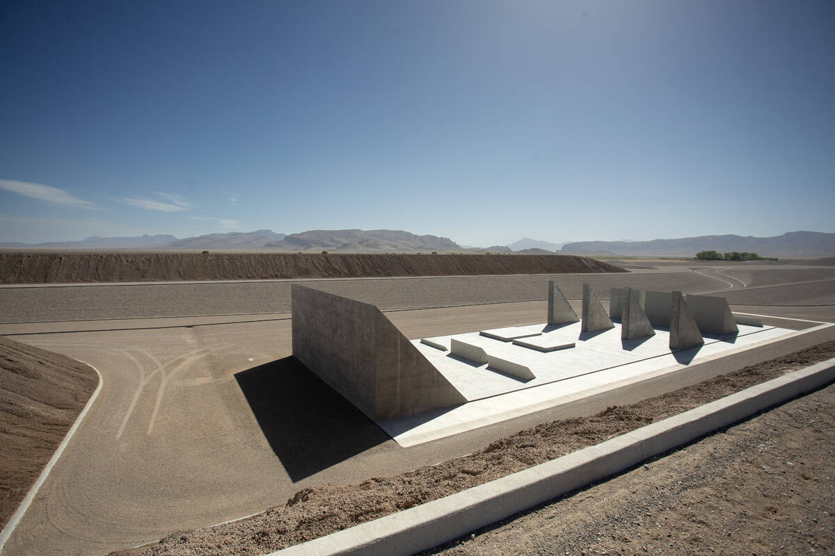 This is an undated photo of a portion of “City,” the land art sculpture by Michae ...