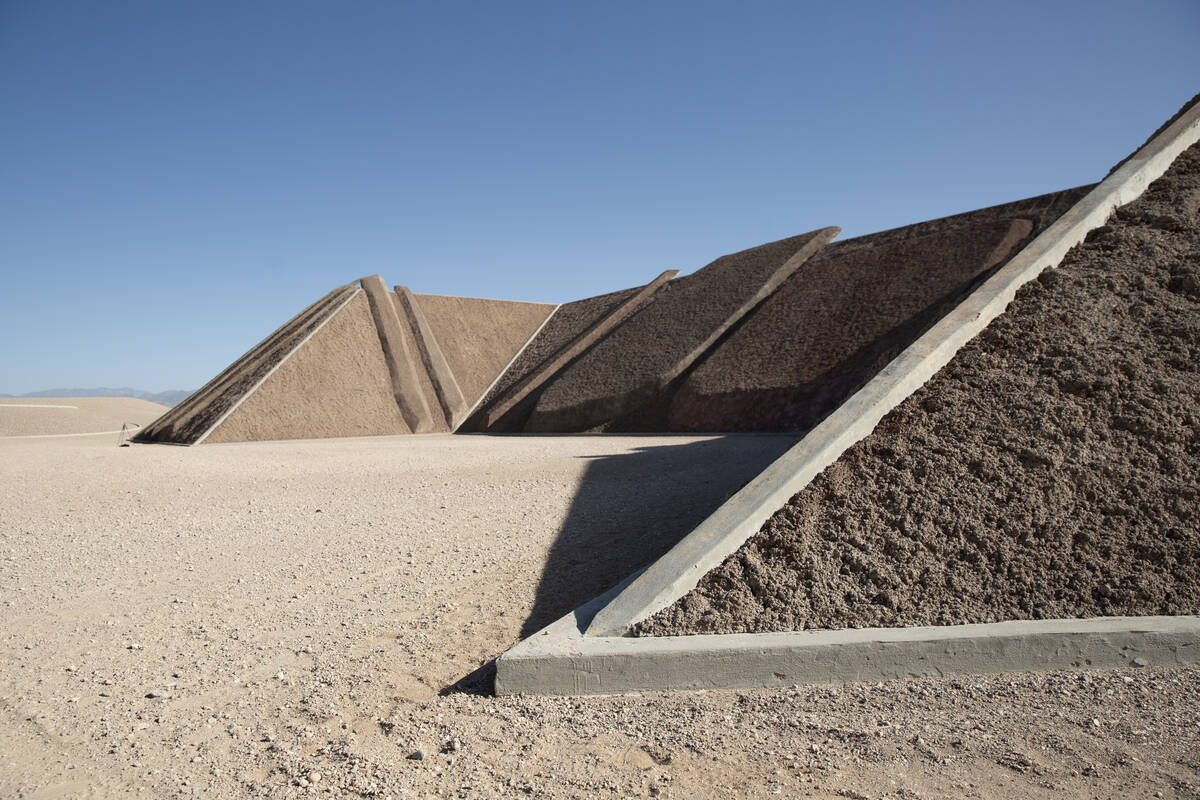 This is an undated photo of a portion of “City,” the land art sculpture by Michae ...