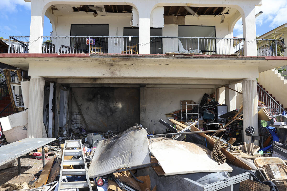 A view of the home where a New Year's Eve fireworks explosion killed and injured people, Wednes ...