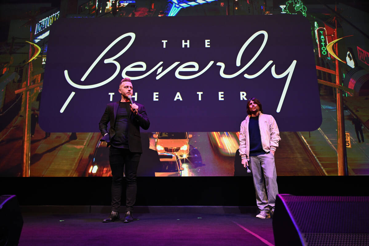 LAS VEGAS, NEVADA - JANUARY 02: Kip Kelly and producer Robert Schwartzman speak during the scr ...