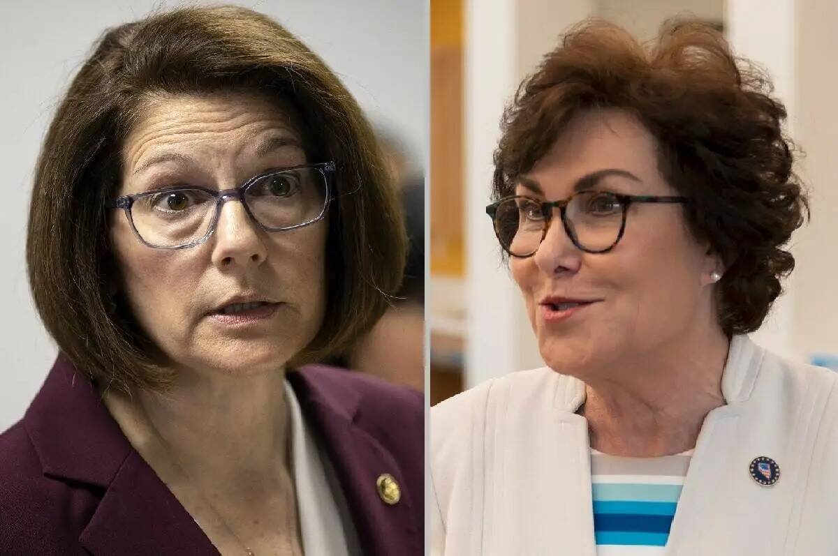 Nevada Democratic Sens. Catherine Cortez Masto, left, and Jacky Rosen (Las Vegas Review-Journal)