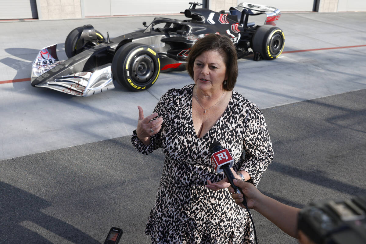 Betsy Fretwell, then COO of the Las Vegas Grand Prix, speaks about the 2024 race ticket option ...