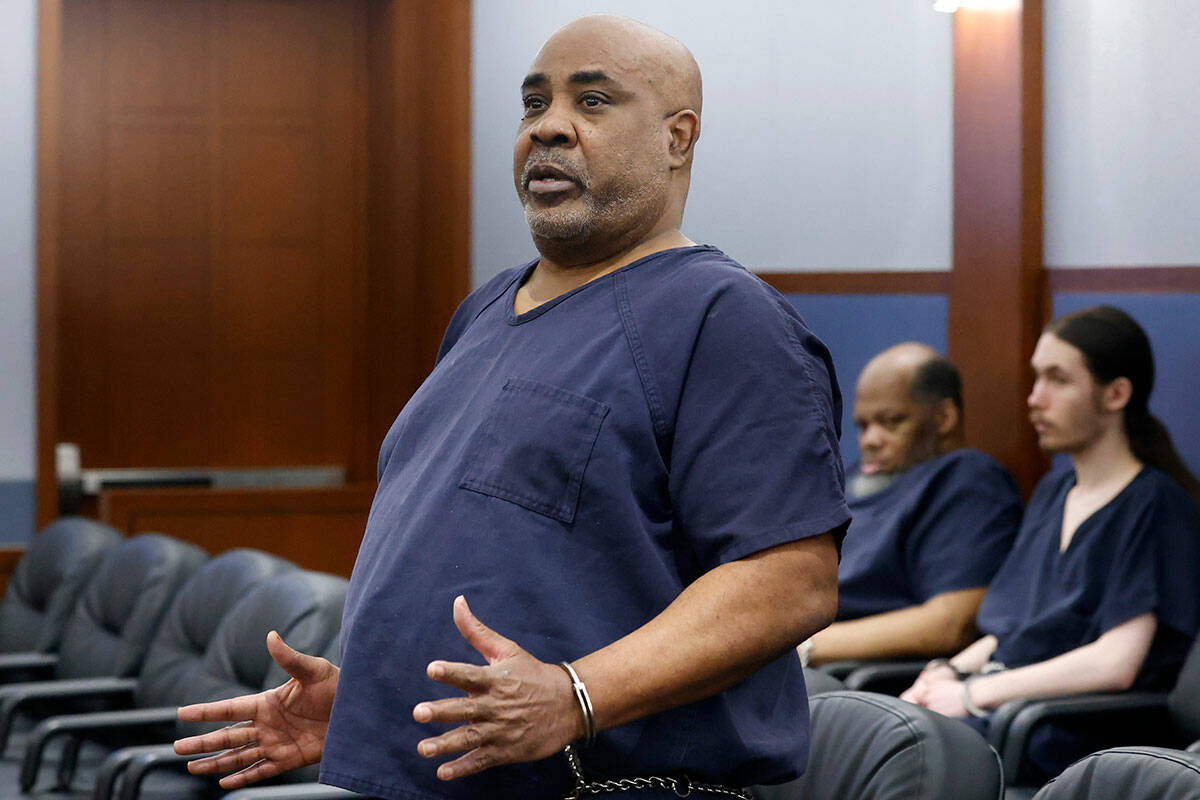 Duane “Keffe D” Davis, who is accused of orchestrating the 1996 slaying of Tupac Shakur, ap ...