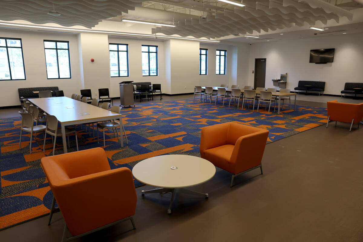 The new Gaughan Family Student Union at Bishop Gorman High School is shown in Summerlin on Mond ...