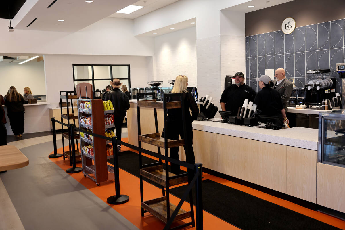 Guests mingle during the opening ceremony for the new Gaughan Family Student Union at Bishop Go ...