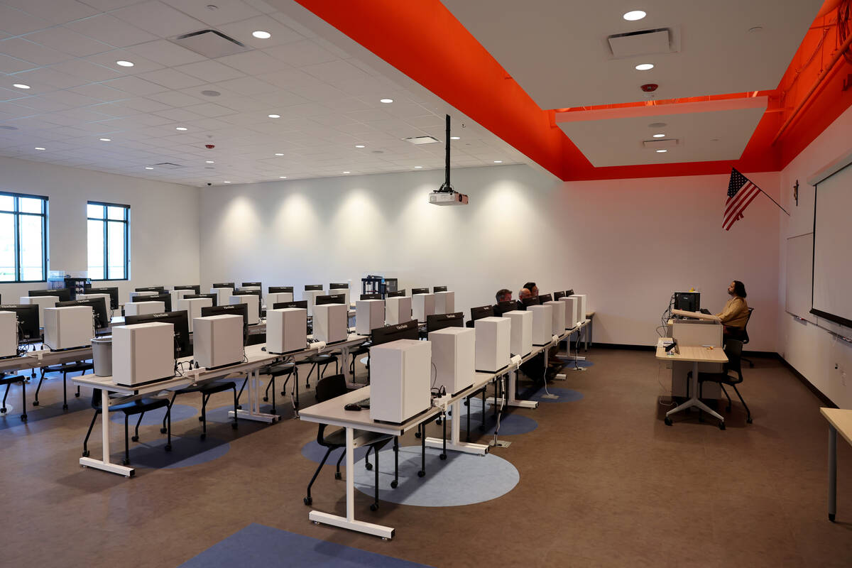 A computer lab is shown during the opening ceremony for the new Gaughan Family Student Union at ...