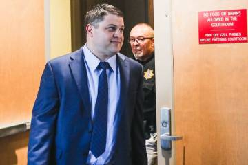 Dylan Houston leaves the courtroom following proceedings in a custody battle against his slain ...