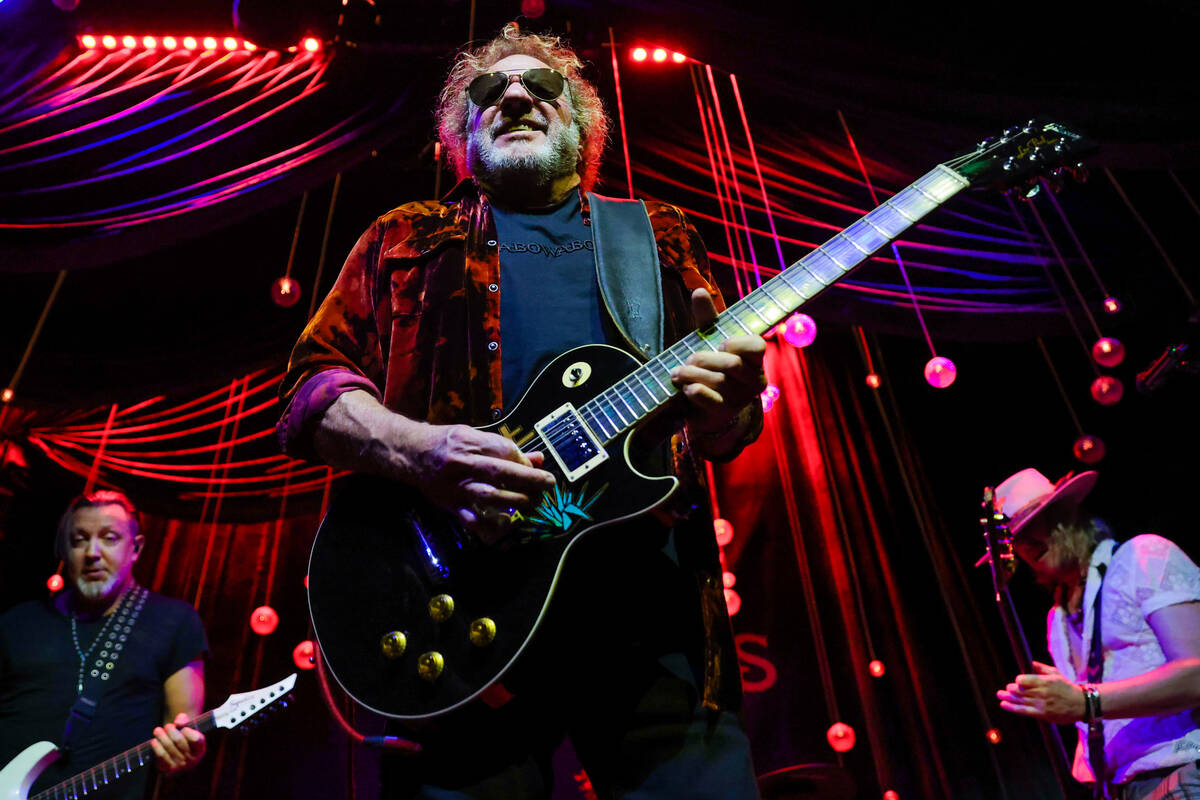 Sammy Hagar performs during the grand opening of Caspian's at Caesars Palace on Friday, Jan. 10 ...