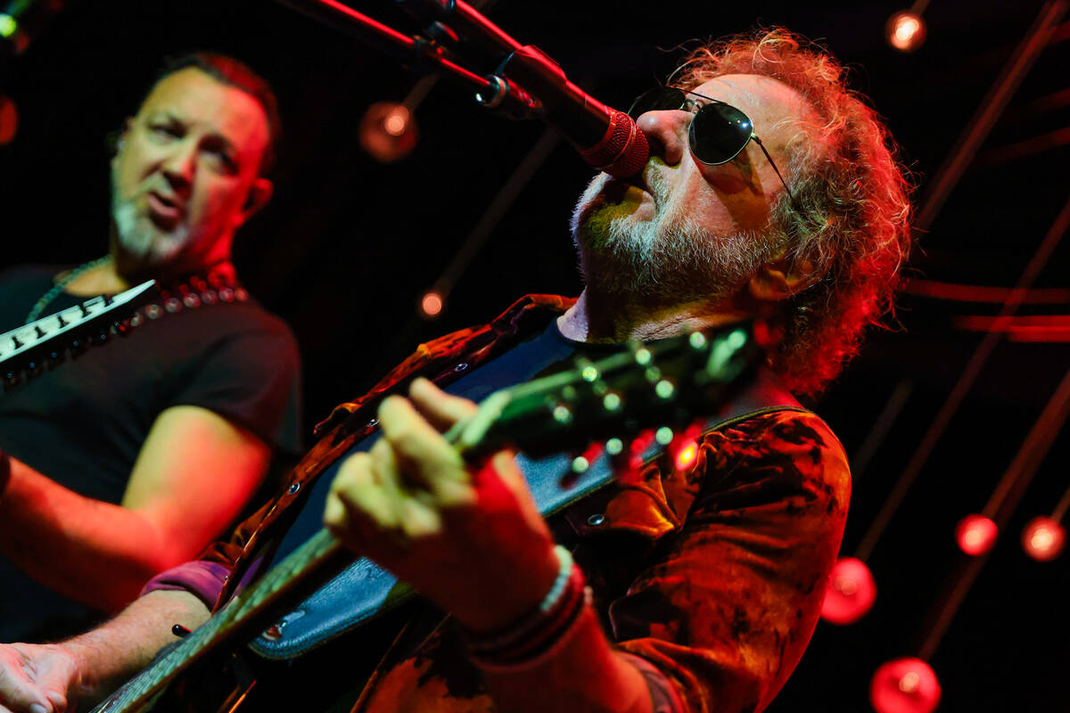 Sammy Hagar performs during the grand opening of Caspian's at Caesars Palace on Friday, Jan. 10 ...