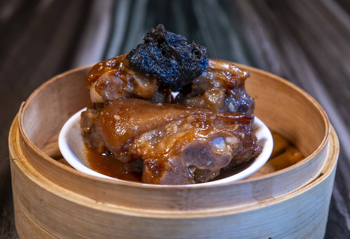 The steamed pig feet with sea moss for Lunar New Year 2025 at Tim Ho Wan in the Palms on Friday ...