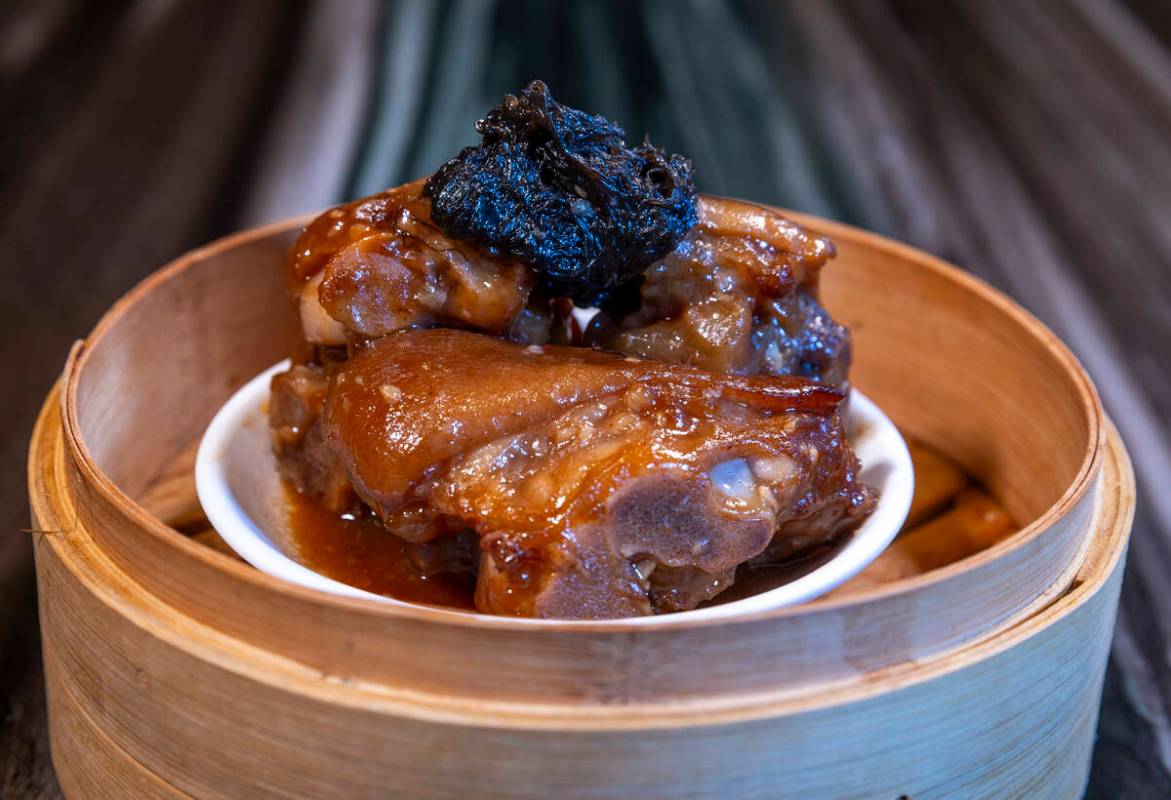 The steamed pig feet with sea moss for Lunar New Year 2025 at Tim Ho Wan in the Palms on Friday ...