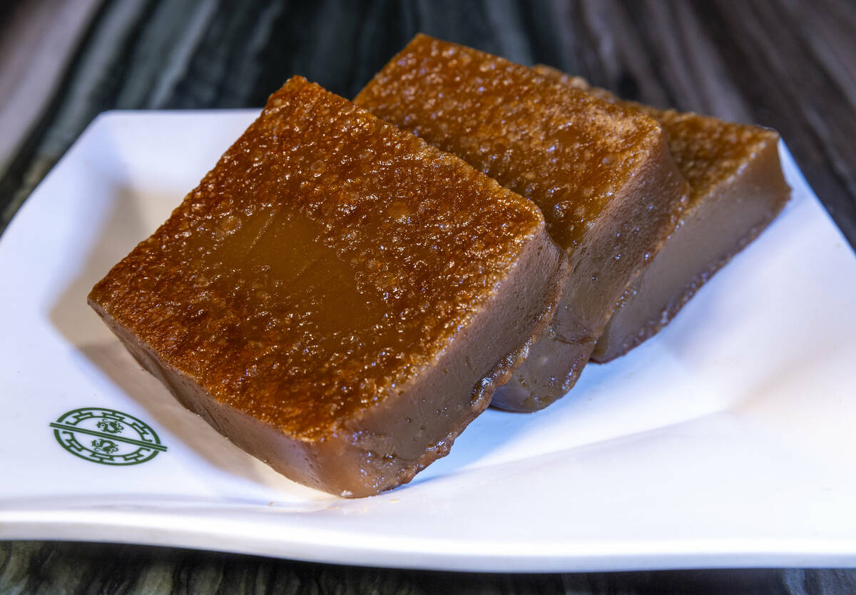 The pan-fried glutinous rice cake for Chinese New Year 2025 at Tim Ho Wan in the Palms on Frida ...