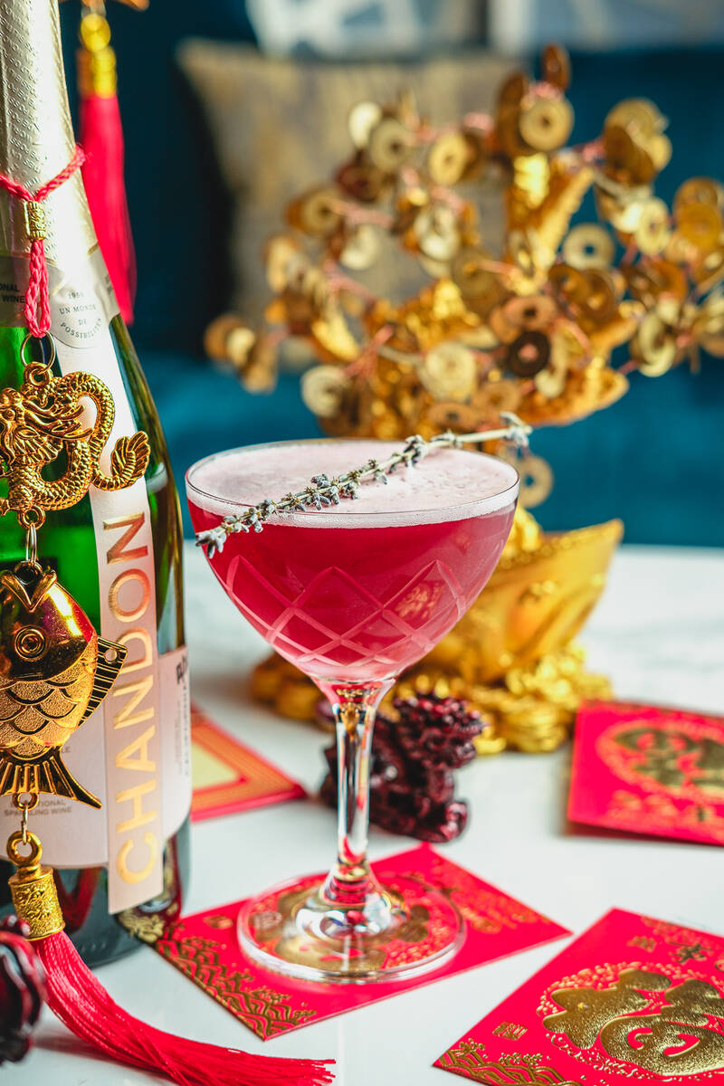 A Serpent's Treasure cocktail for Lunar New Year 2025 at Gatsby's in Resorts World on the Las V ...