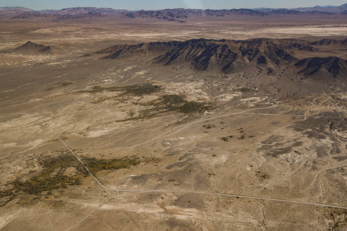 Ash Meadows National Wildlife Refuge seen from a ride with EcoFlight, a nonprofit that provides ...