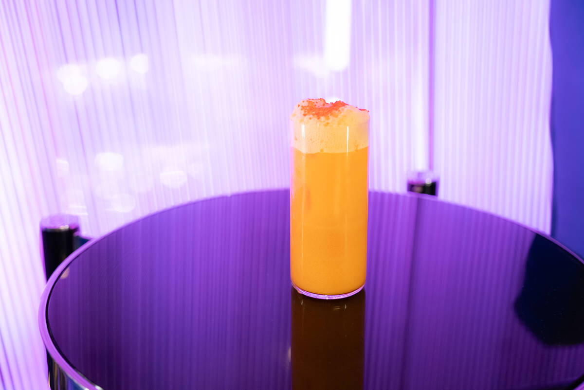 Mr. Orangesicles Nippy Mood mocktail from The Cosmopolitan of Las Vegas on the Strip. (The Cosm ...