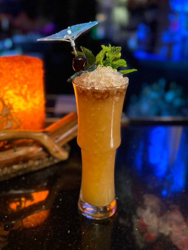 A Tropical Vertigo mocktail from The Golden Tiki in Chinatown Vegas. (The Golden Tiki)