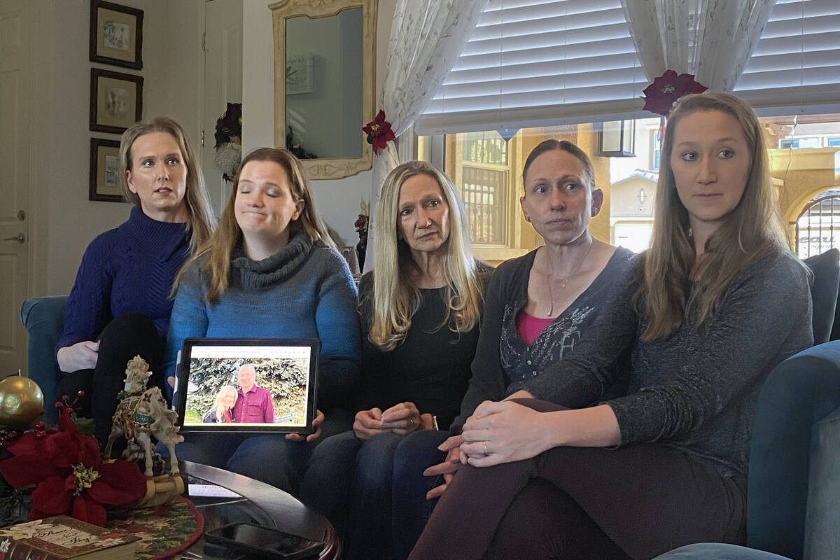 From left, daughter Tiffany Martin, daughter-in-law Kathleen Martin, wife Cathy Martin, daughte ...