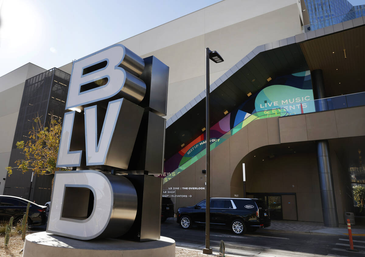 The new BLVD property is seen on the Strip, on Thursday, Jan. 16, 2025, in Las Vegas. (Bizuayeh ...