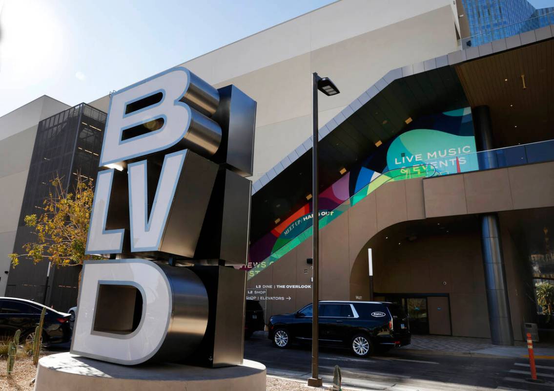 The new BLVD property is seen on the Strip, on Thursday, Jan. 16, 2025, in Las Vegas. (Bizuayeh ...