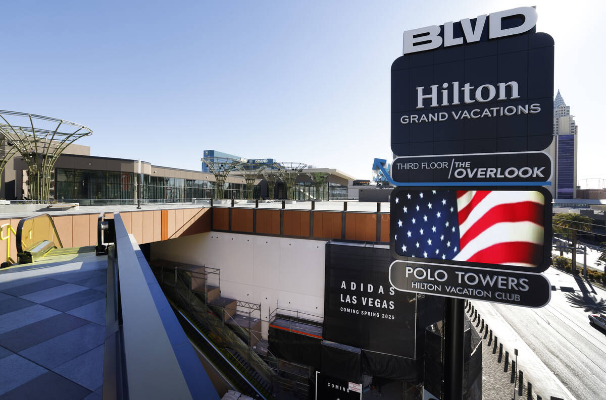 The new BLVD property is seen on the Strip, on Thursday, Jan. 16, 2025, in Las Vegas. (Bizuayeh ...