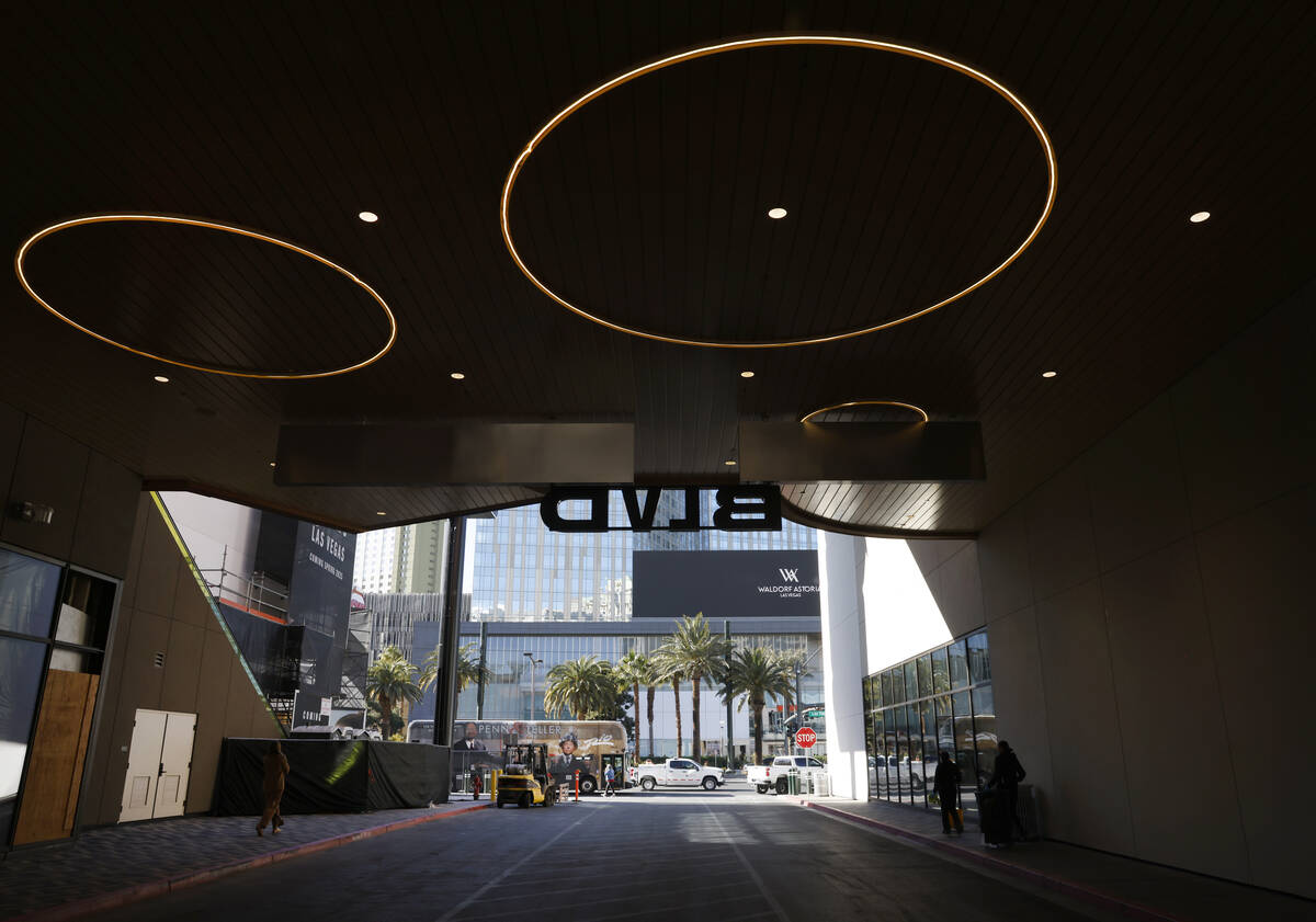 The entrance to the new BLVD property is seen on the Strip, on Thursday, Jan. 16, 2025, in Las ...