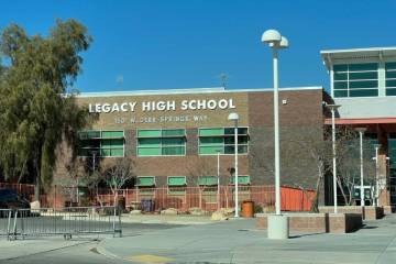 Legacy High School is seen in 2022 in North Las Vegas. (Las Vegas Review-Journal)