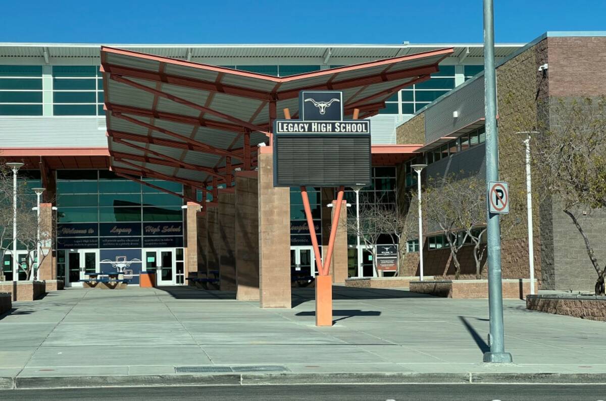 Legacy High School is seen in 2022 in North Las Vegas. (Las Vegas Review-Journal)